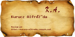 Kurucz Alfréda névjegykártya